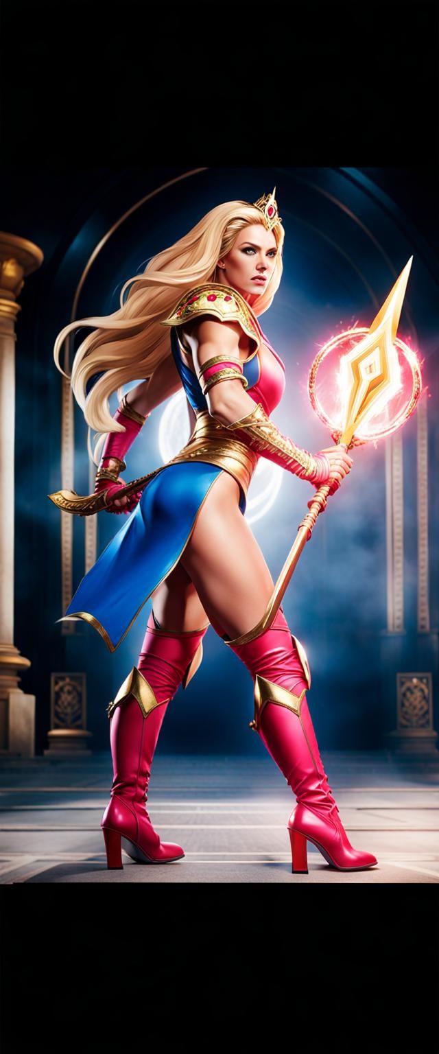 Princess Peach as a Mortal Kombat fighter.