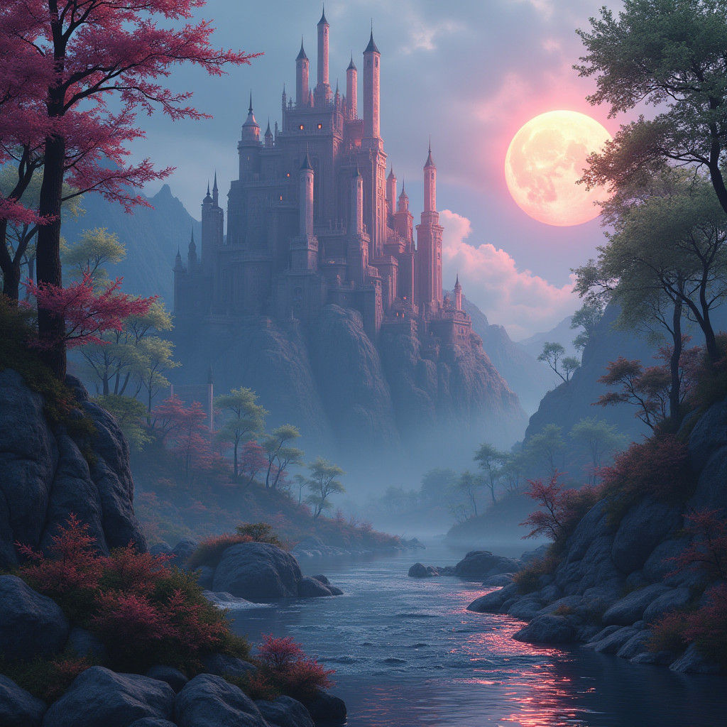 Fantastical Matte Painting of Gora in Deep Color