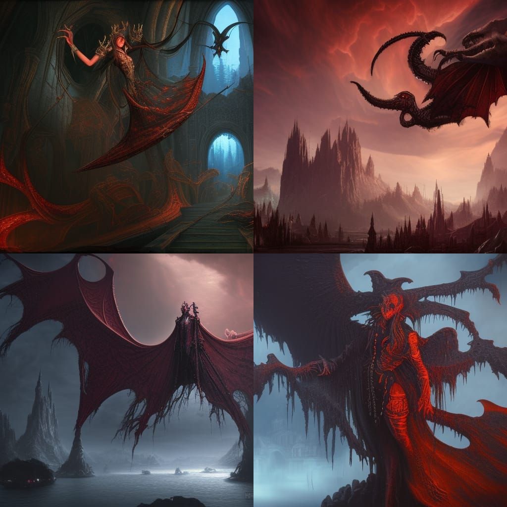 Vampire Matte Painting in Deep Color