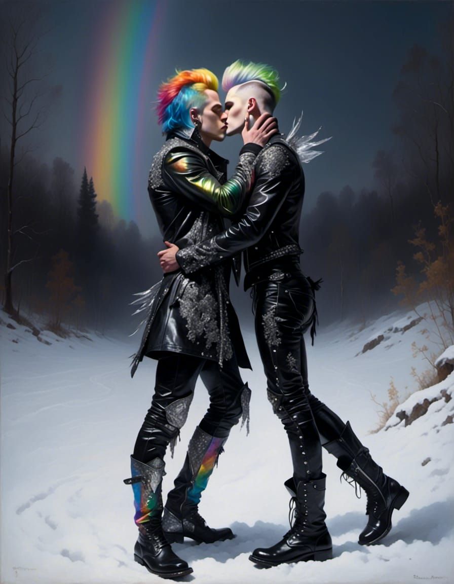 Gay Metalhead Romance with Rainbow Glitter