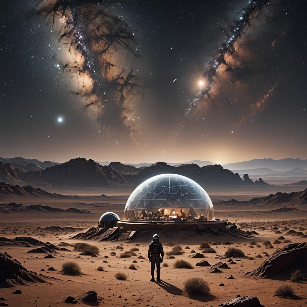Interstellar Colony: Eerie Beauty in the Desert Cosmos
