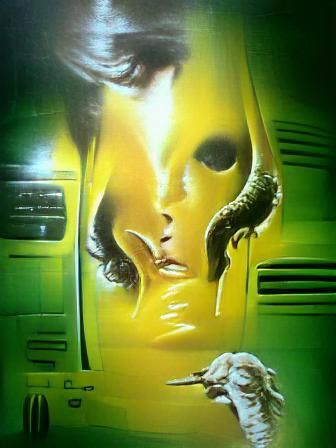 Alien Movie Poster in Giallo Style