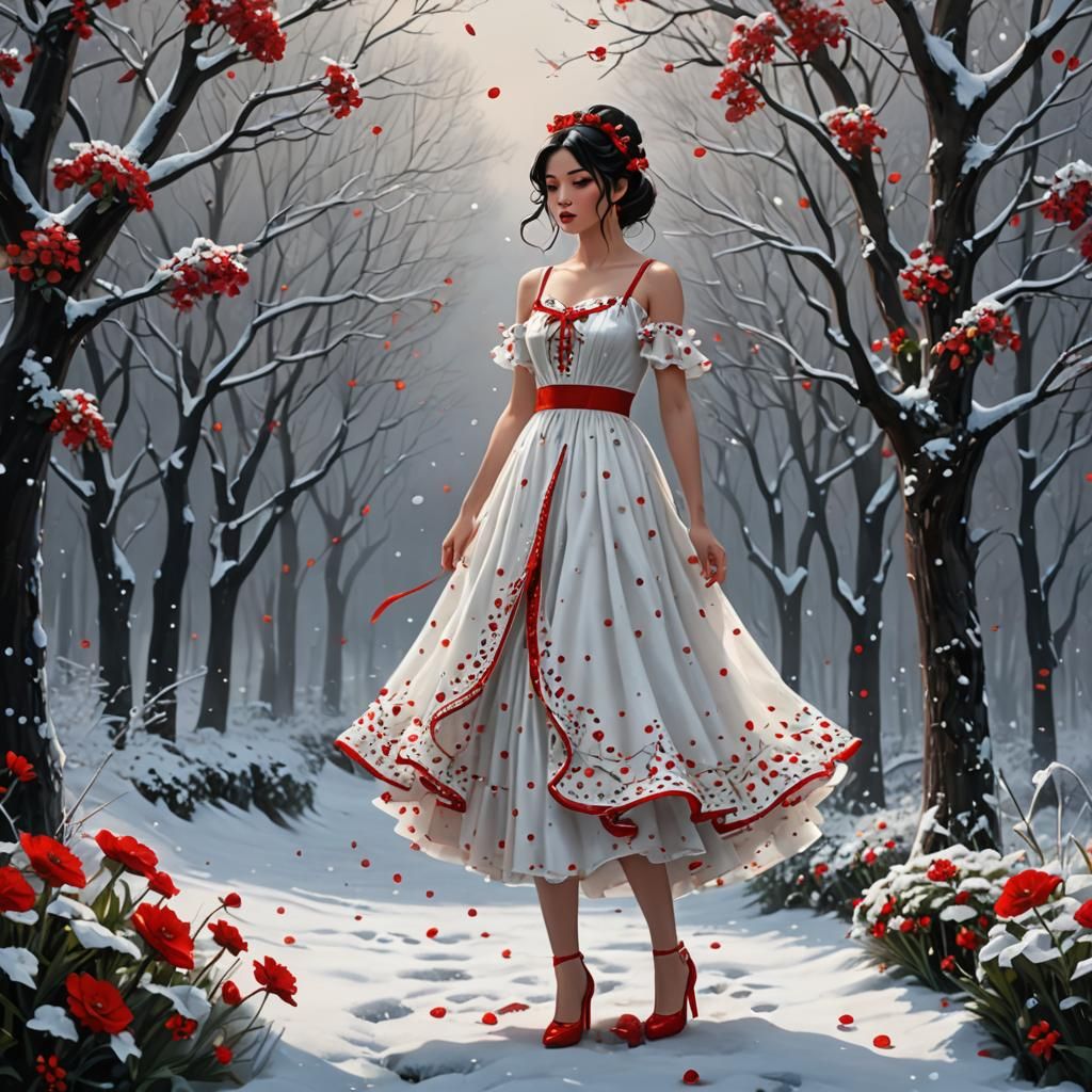 Princess in Winter Wonderland Fantasy Concept Art