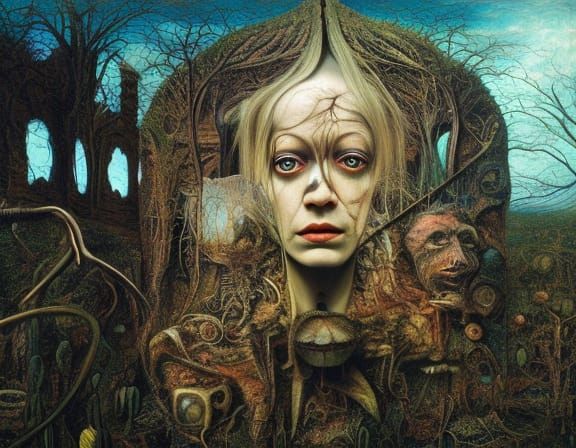 Marina Abramovic Encased in Amber, Hyperrealist Art