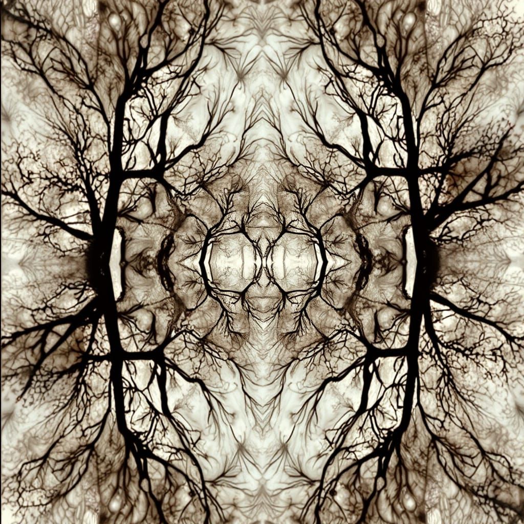 Abstract Rorschach Inkblot for Viewer Interpretation