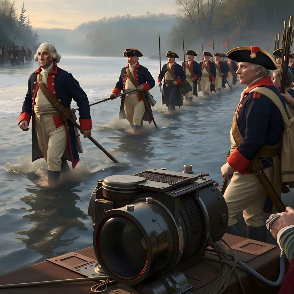 Washington Crossing Delaware: Digital Matte Painting