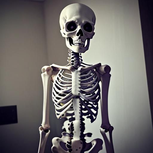Creepy Skeleton Thinspo Fake Instagram Photo