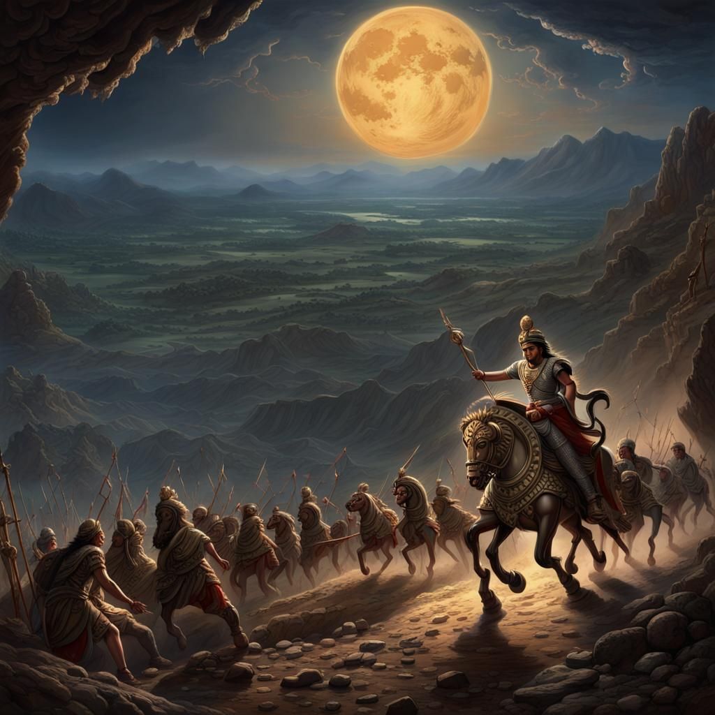 Abhimanyu's Desperate Flight in the Chakravyuh