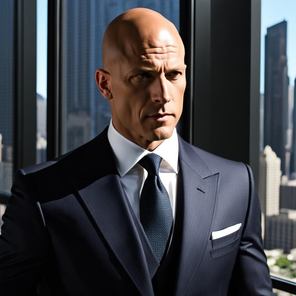 Joseph Gatt as Lex Luthor with Alopecia