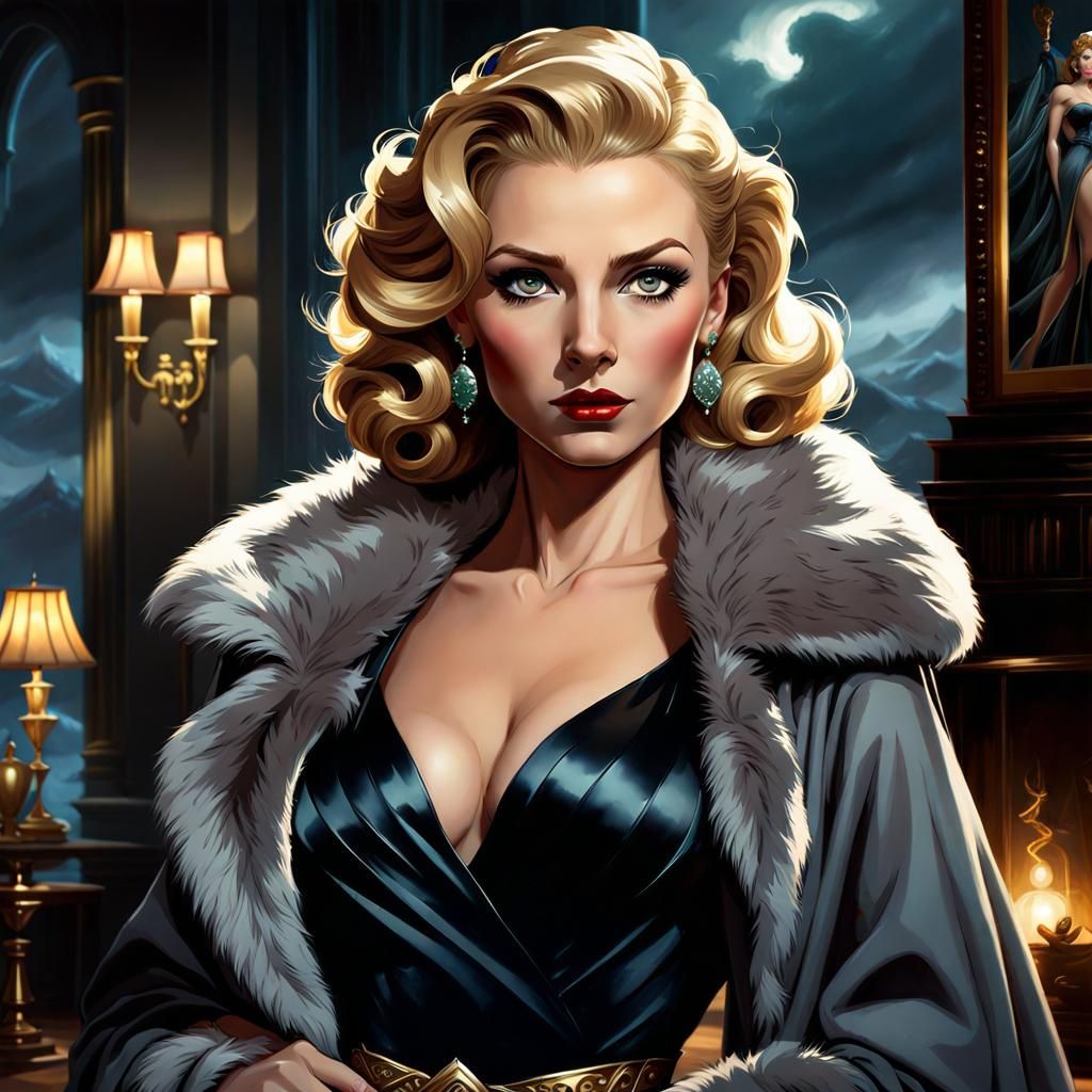 Helga Sinclair Portrait in 1940s Style