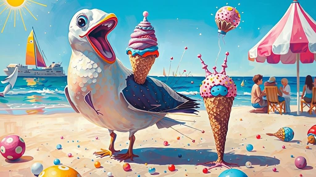 Angler Fish Oil Painting in Pop Surrealism Style