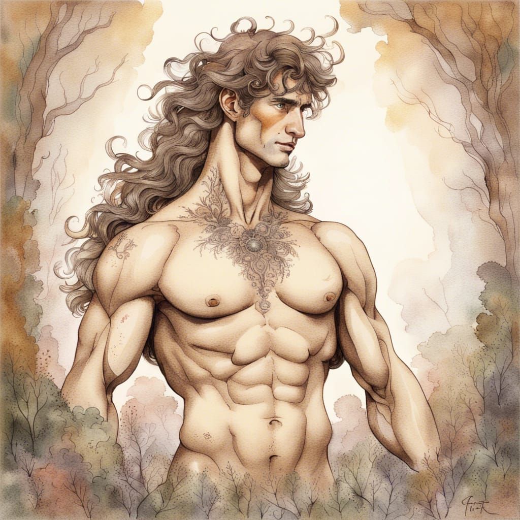 Ornate Centaur Portrait in Fantasy Style