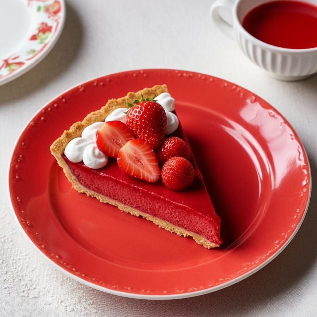 Key Lime Pie on Floral Saucer
