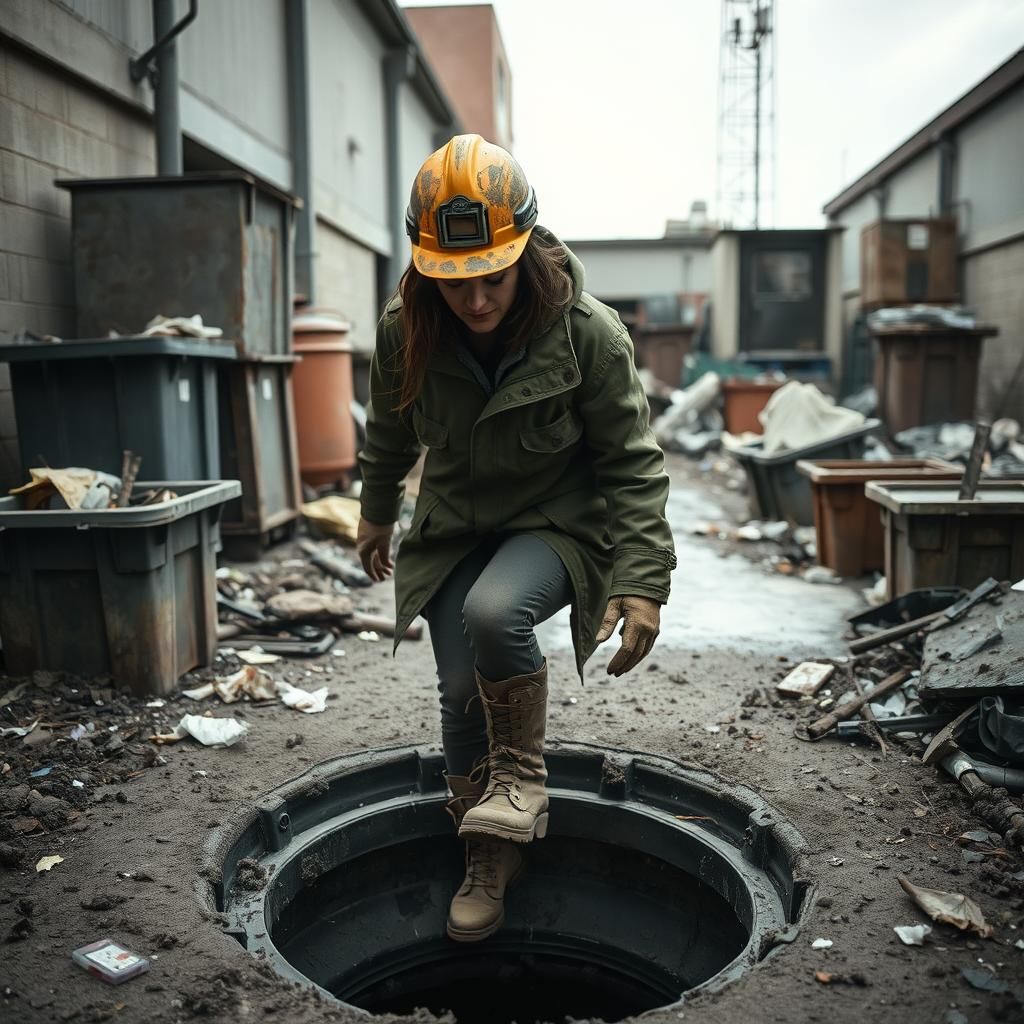 Italian Geologist in Abandoned Industrial Area: Neorealism F...