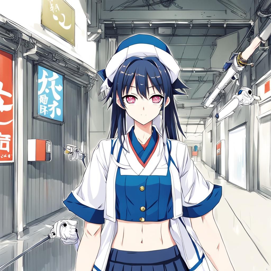 Anime Girl in Japanese Manga Style