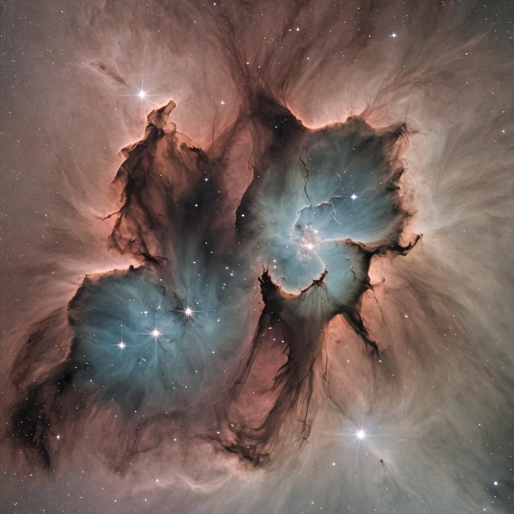 Colorful Sideways Nebula Formation