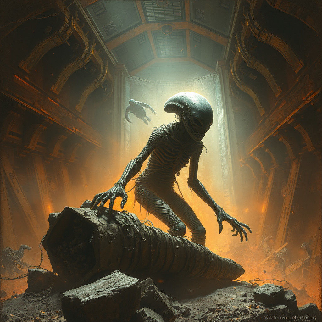 Horror Alien Mummy Haunts Space Station