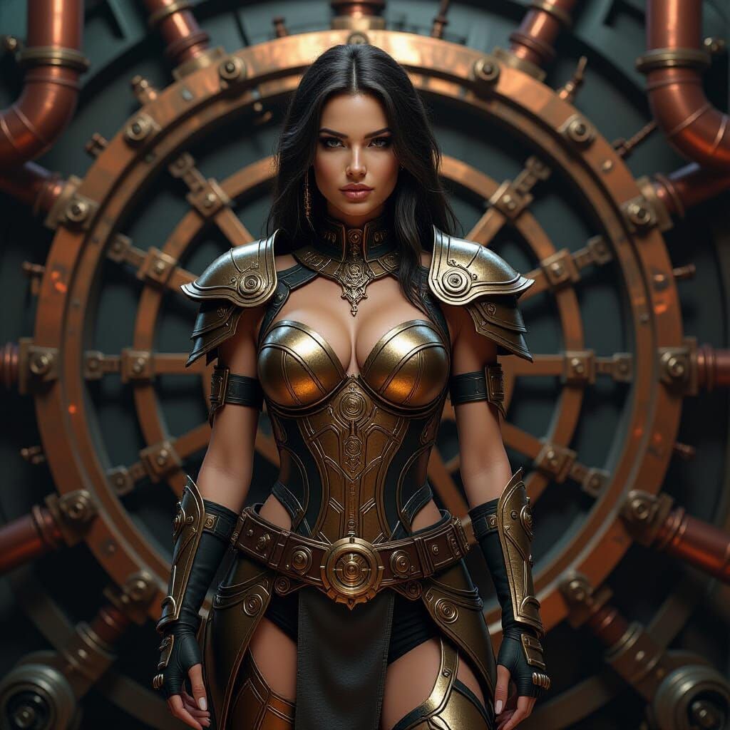 Goddess of Metal in Steampunk Engine