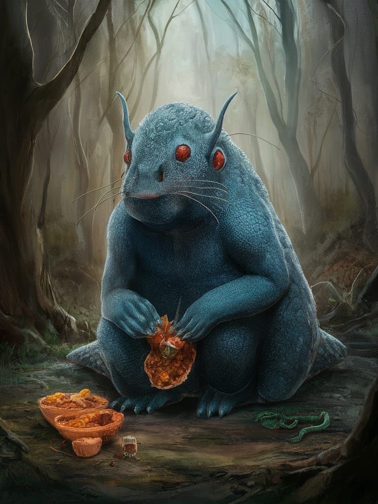 Humorous Slug Munchies Package in Fantasy Style