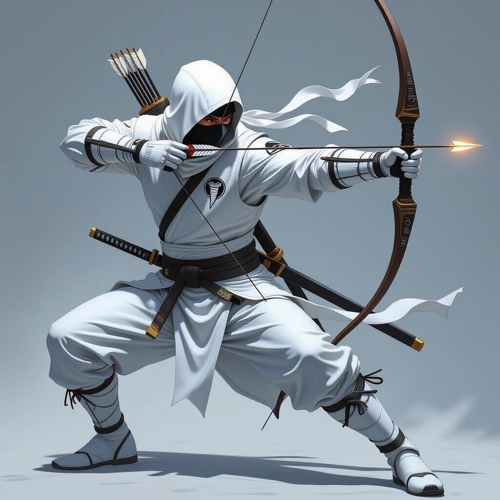Ninja Archer in Action Concept Art