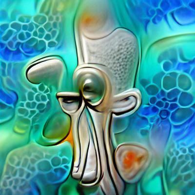 Abstract Squidward Tentacles in Dreamlike Style