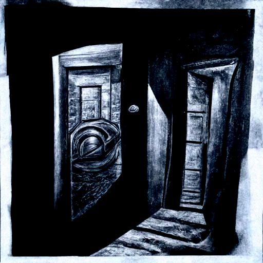 Doorway to Another Universe: Charcoal Drawing