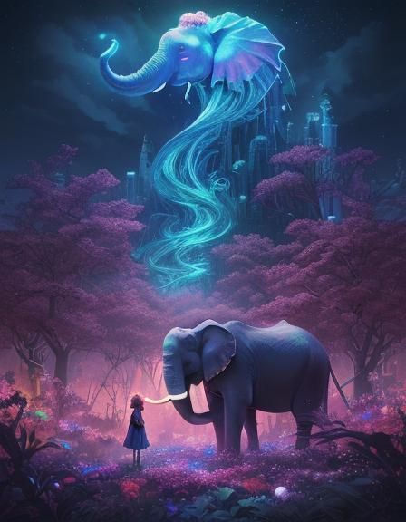 Cyberpunk Cityscape in Golden Lighting