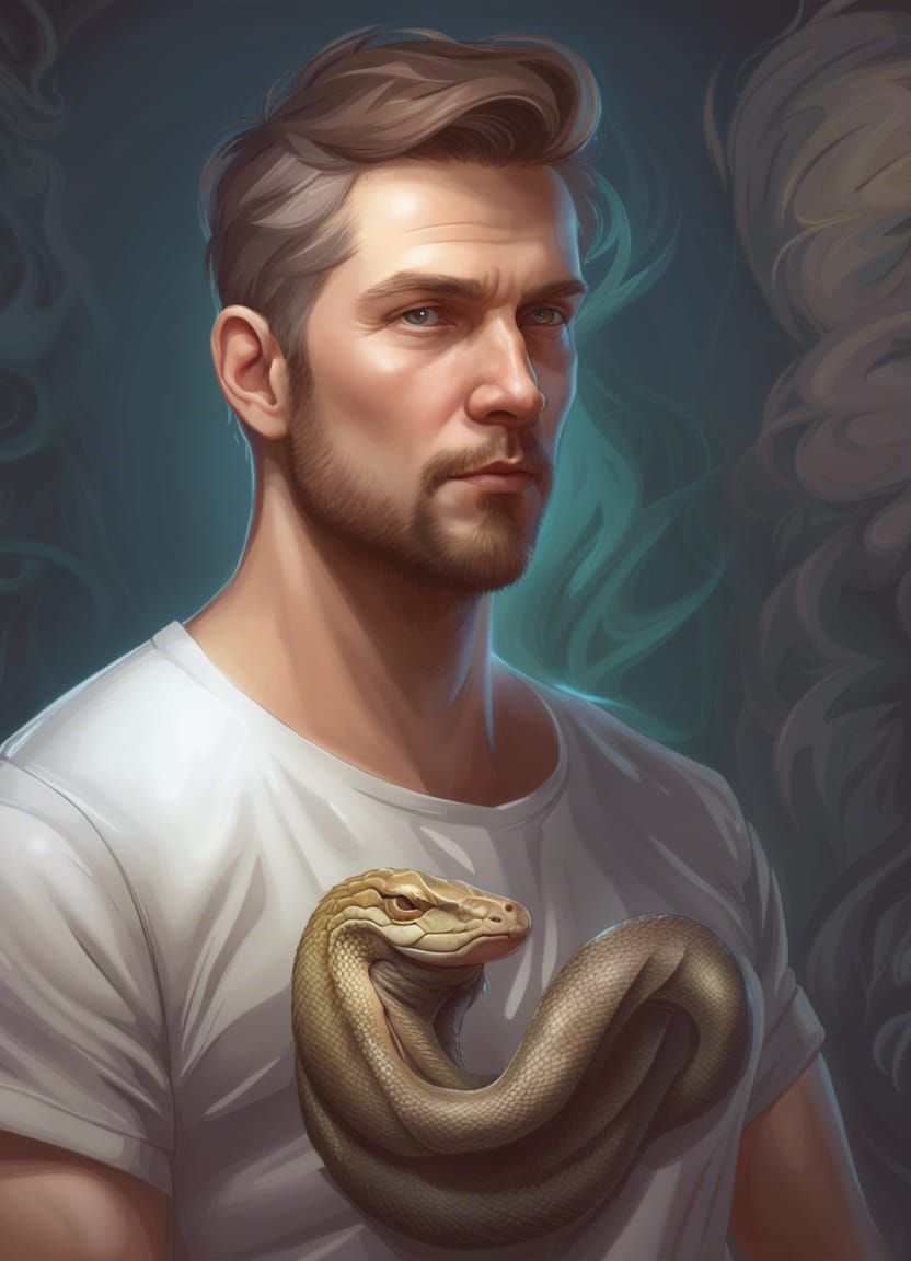 AI Python Developer Portrait: Hyperdetailed Digital Art