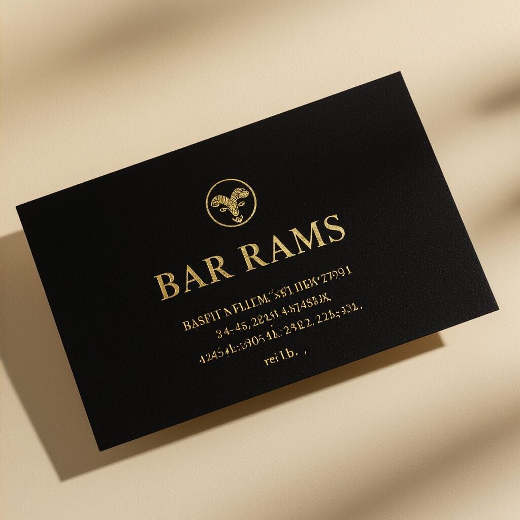 Minimalist Business Card with Gold Accents