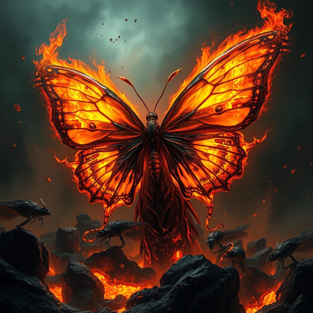 Creepy lava butterfly
