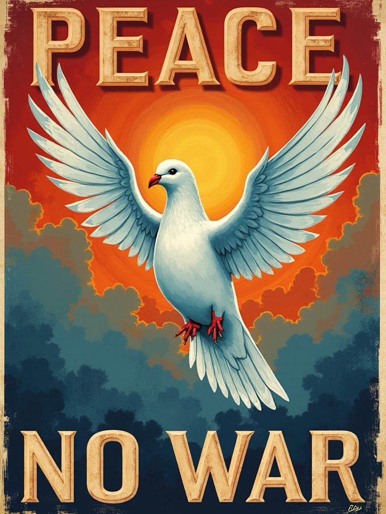 Anti-War Poster: Peace and Serenity