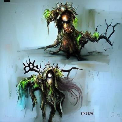 Treant Lich Queen: Dark Horror Fantasy Concept