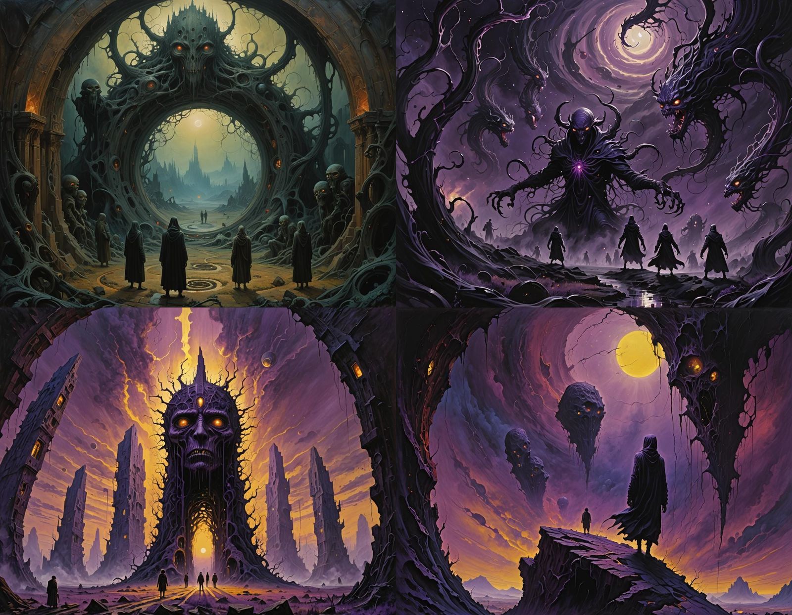 Infinite Void: A Dark Fantasy Oil Painting