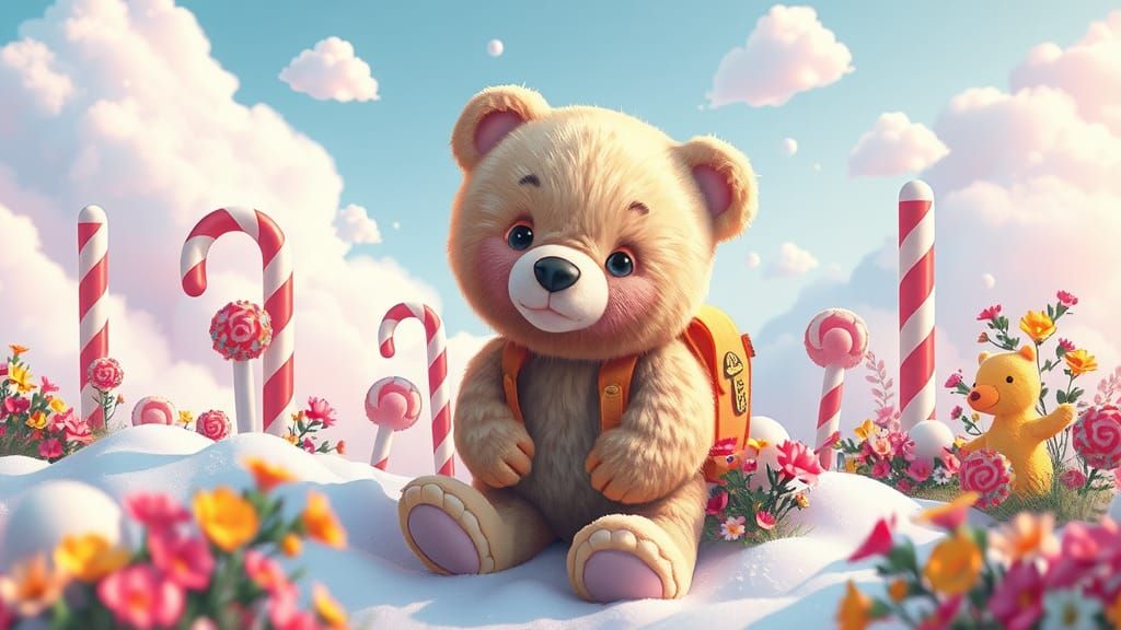 Candy Art Teddy Bear Adventure in Dreamland