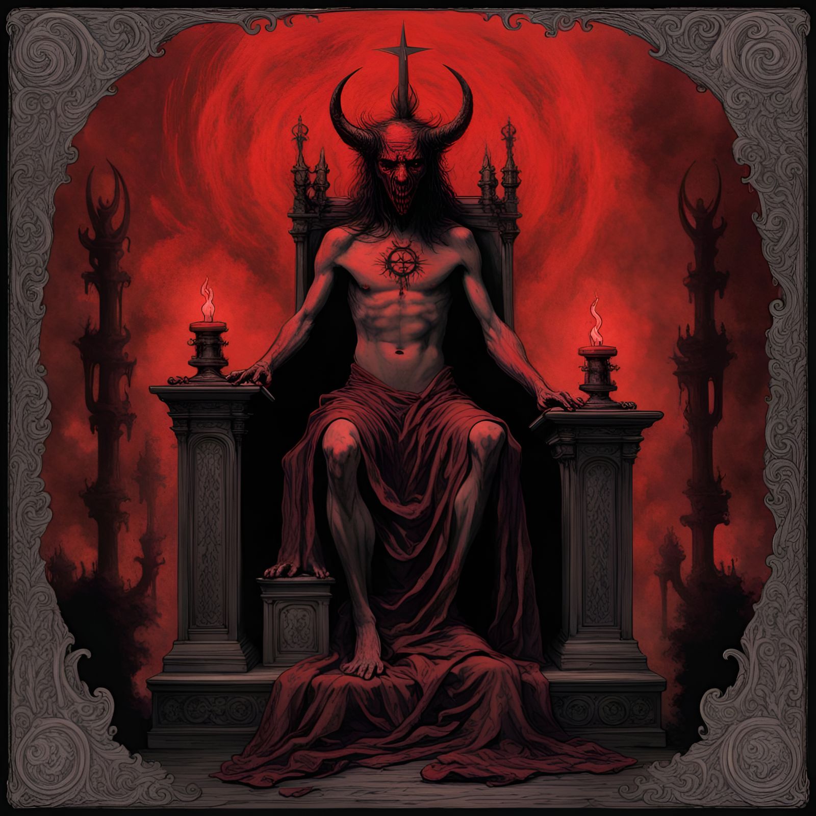 Demonic Purgatory: Creepy Magazine Horror Scene