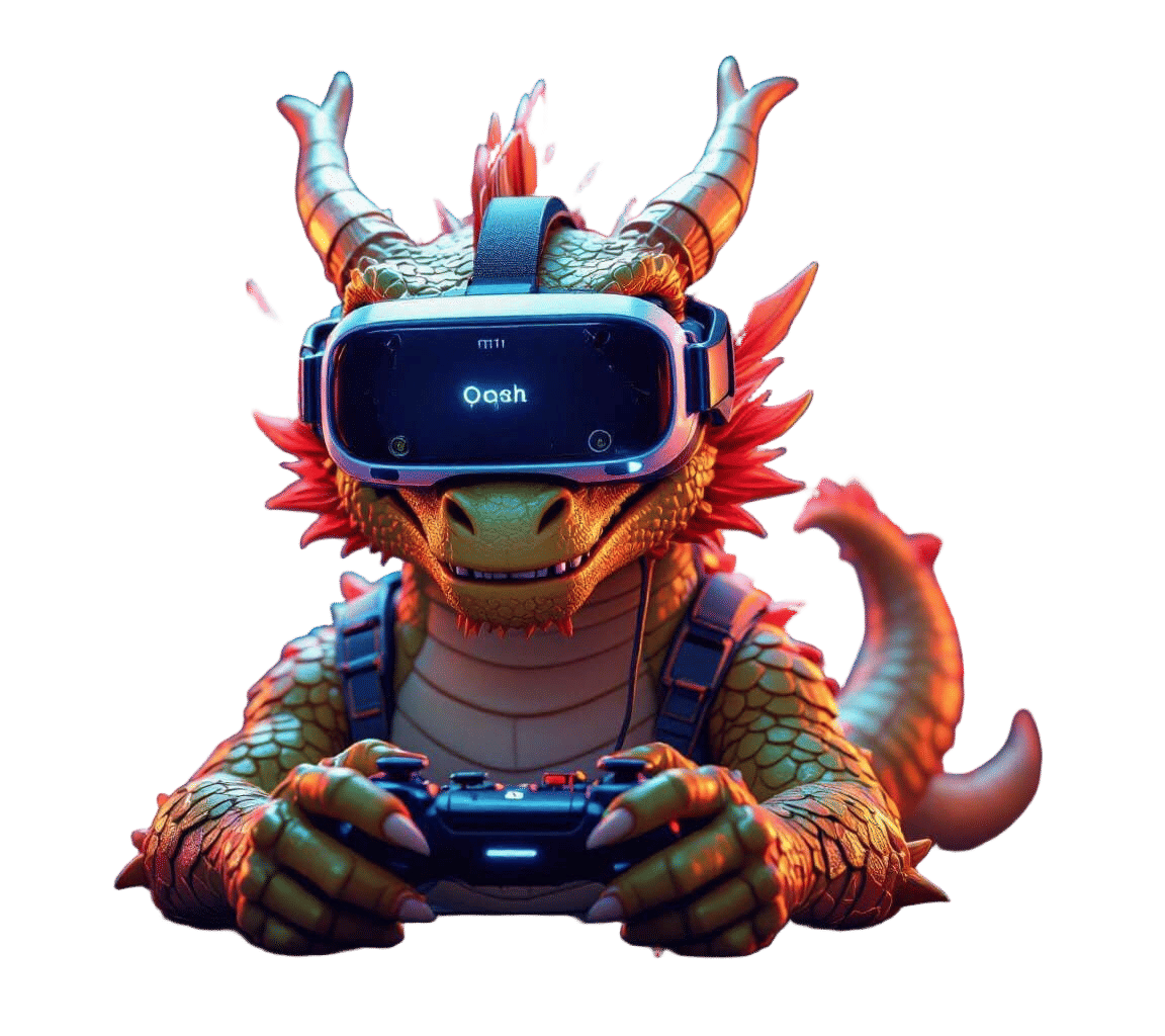 Dragon Sticker Plays Games in VR with Meta Quest 3