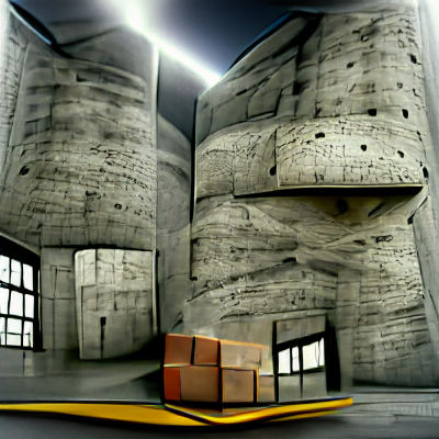 Surreal Hyperrealistic Concrete Warehouse in Unreal Engine