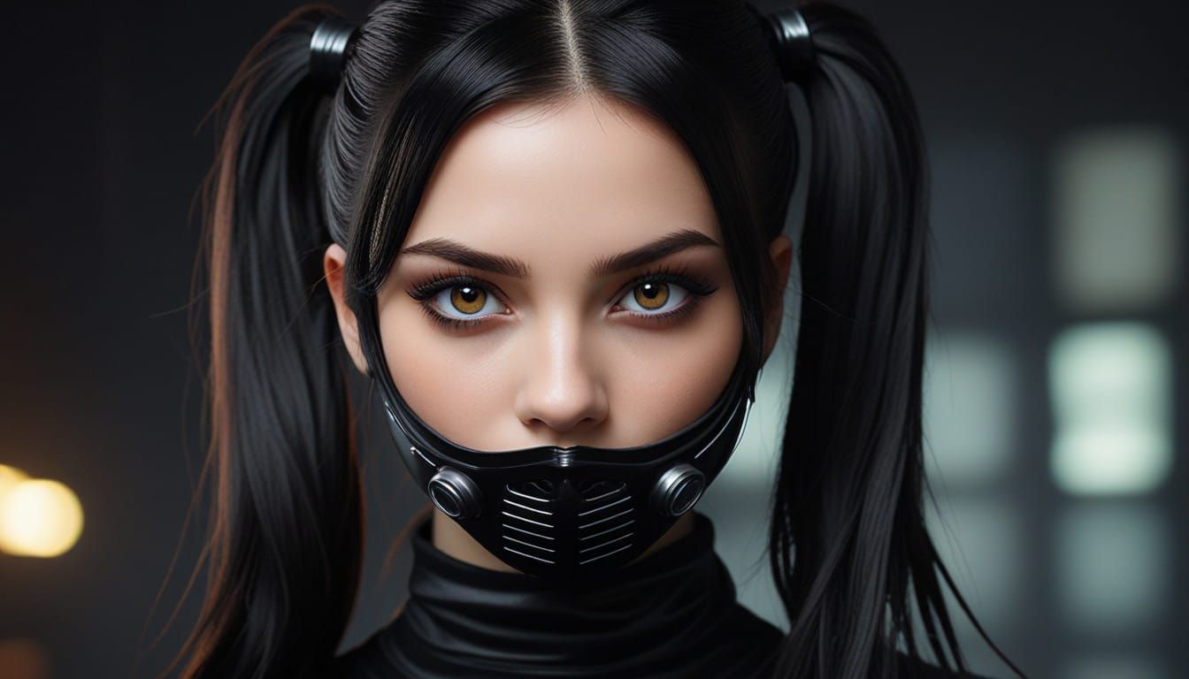 Gothic Goddess in Dark Futuristic Realism