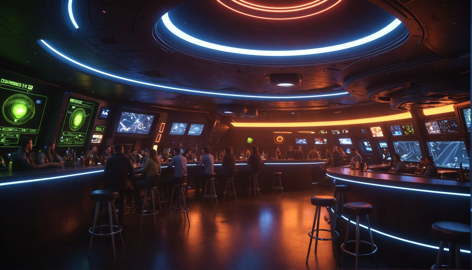 Alien Bar Scene on Space Station in Unreal Engine