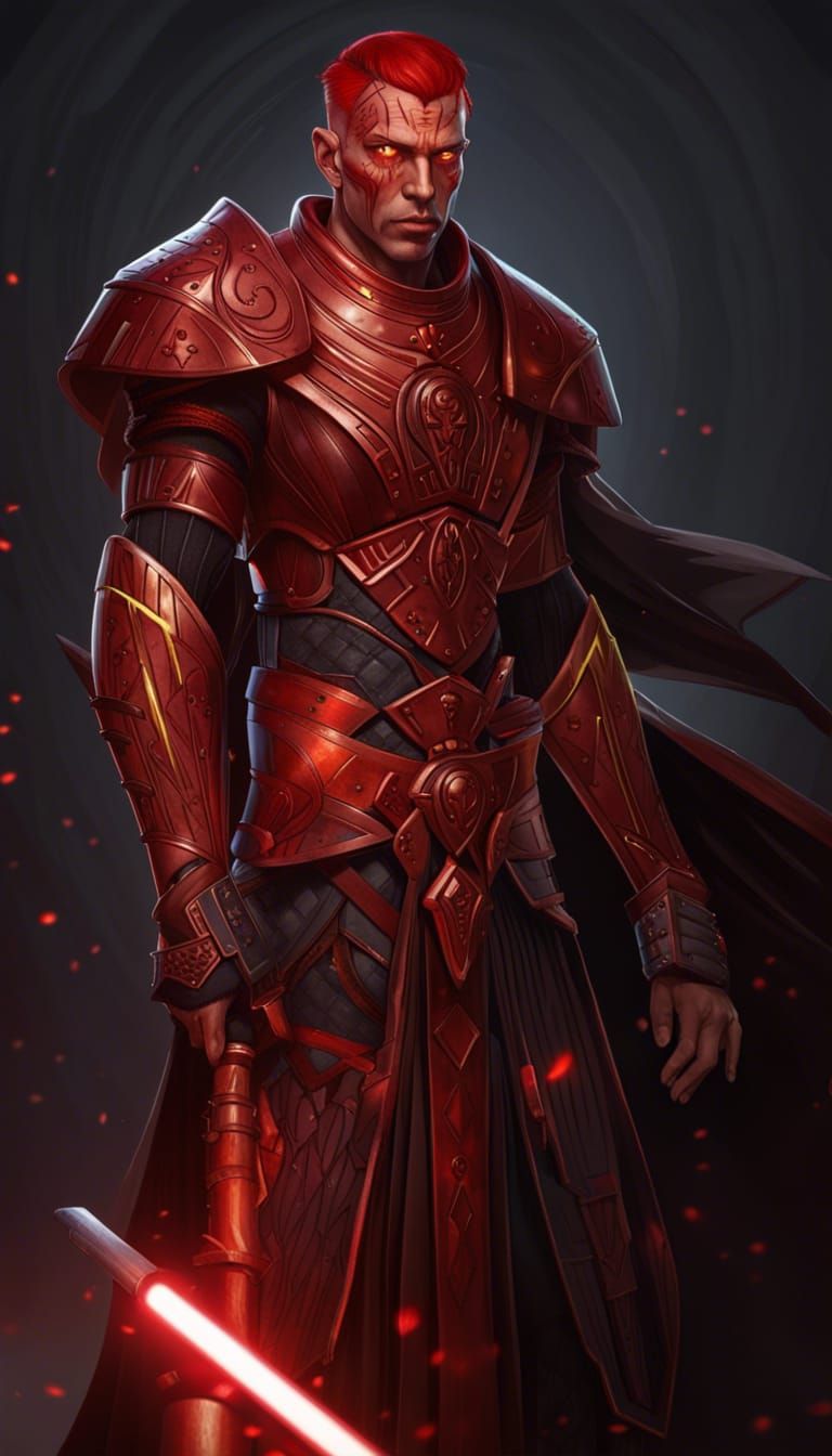 Sith Pureblood Warrior in Tribal Armor Portrait