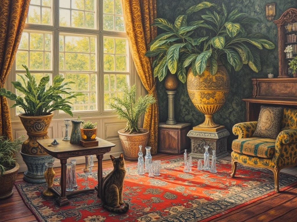 Victorian Parlor with Space-Filling Tessellations