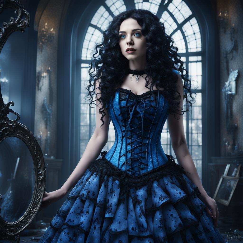 Gothic Alice in Shattered Looking Glass, Digital Art