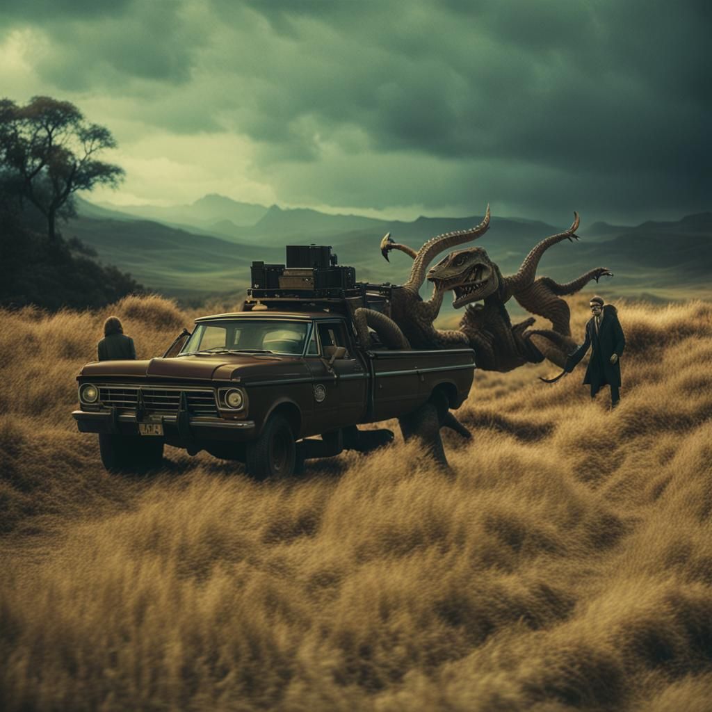 Nostalgic Cinematic Film Still with Atmospheric Lighting