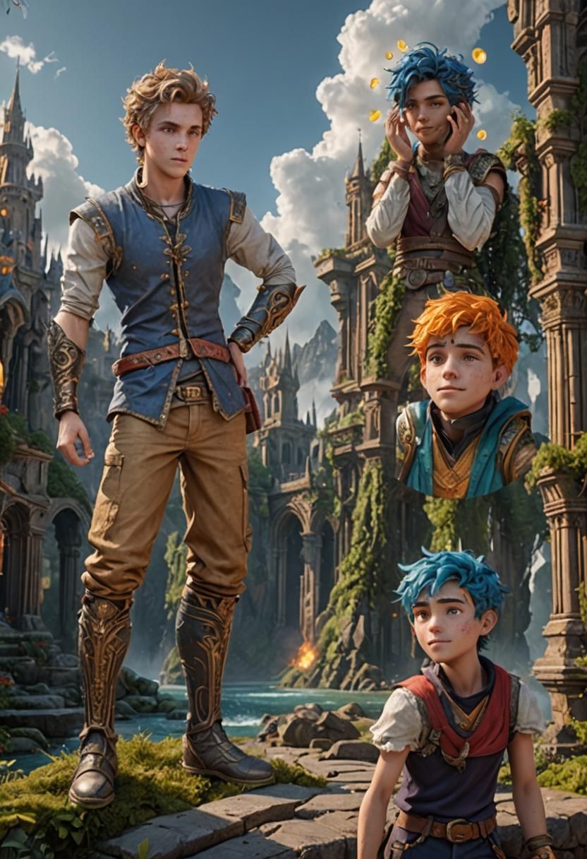 Gay Teen in Detailed Fantasy Concept Art