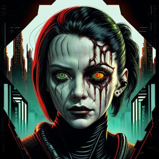 Demonic Close-Up in Analog Horror VHS Glitch Style