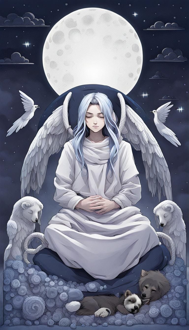 Guardian of Sleep: Stylized Digital Art