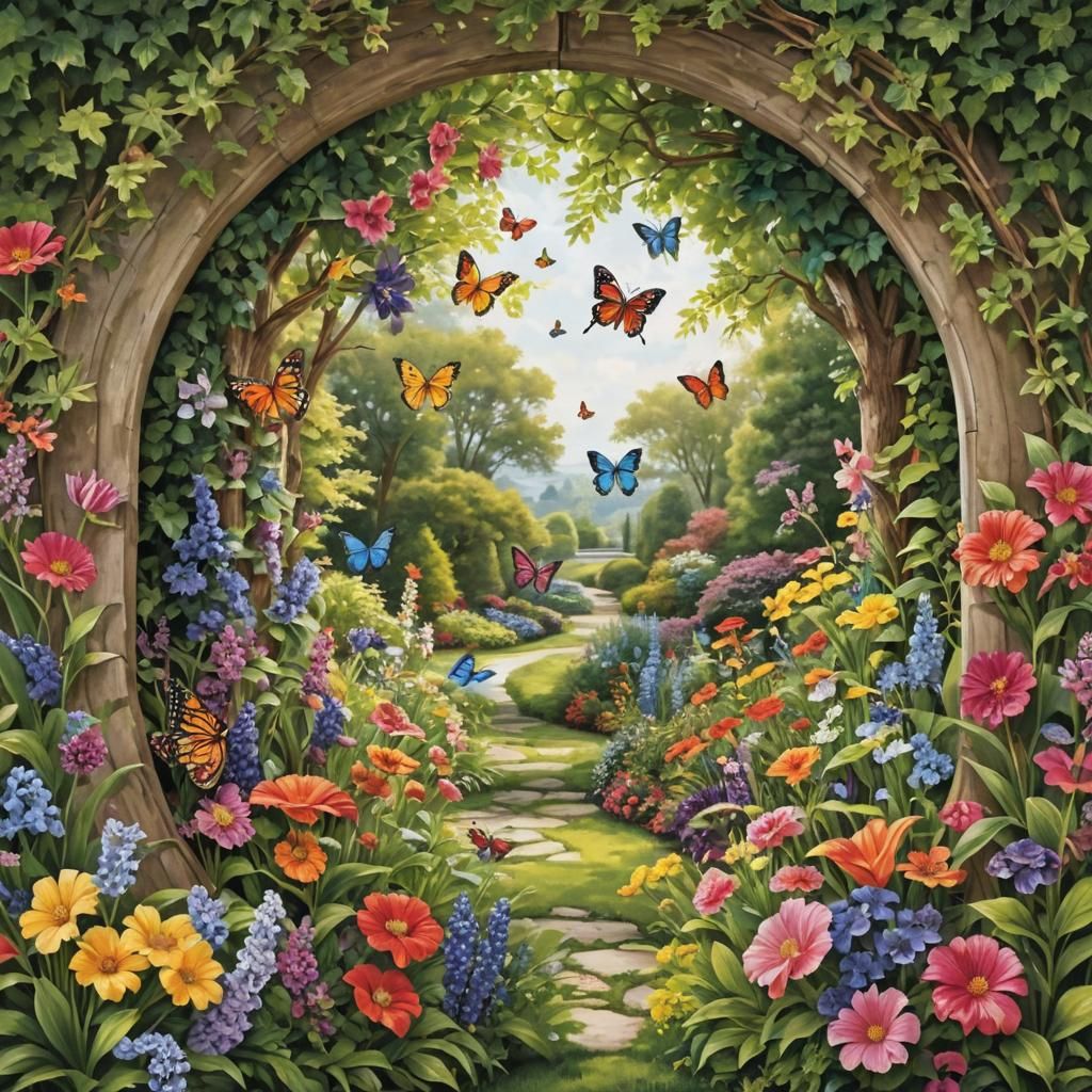 Keyhole Garden: A Dreamy Painted Landscape
