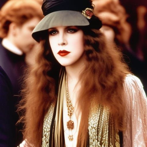 Vampy Portrait of Young Woman in Renoir Style