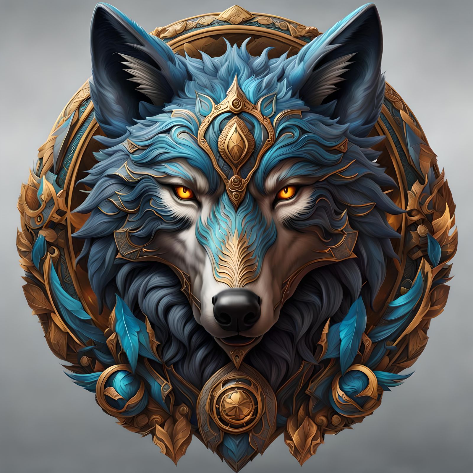 Detailed Tattoo Wolf Fantasy Concept Art