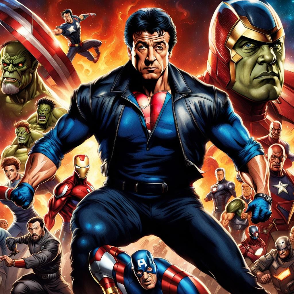 Sylvester Stallone as Marvel Superhero